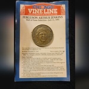Chicago Vine Line Hall of Fame Induction Coin Ferguson Auther Jenkins 1991